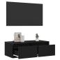 Preview: TV-Schrank mit LED-Leuchten Schwarz Eichen-Optik 75x35,5x25 cm