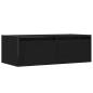 Preview: TV-Schrank mit LED-Leuchten Schwarz Eichen-Optik 75x35,5x25 cm