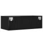 Preview: TV-Schrank mit LED-Leuchten Schwarz Eichen-Optik 75x35,5x25 cm