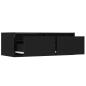 Preview: TV-Schrank mit LED-Leuchten Schwarz Eichen-Optik 75x35,5x25 cm