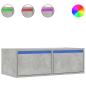Preview: TV-Schrank mit LED-Leuchten Betongrau 75x35,5x25 cm
