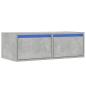 Preview: TV-Schrank mit LED-Leuchten Betongrau 75x35,5x25 cm
