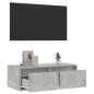 Preview: TV-Schrank mit LED-Leuchten Betongrau 75x35,5x25 cm