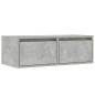 Preview: TV-Schrank mit LED-Leuchten Betongrau 75x35,5x25 cm