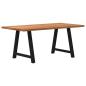 Preview: ARDEBO.de - Esstisch Hellbraun 180x90x74 cm Massivholz Eiche Rechteckig