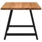 Preview: Esstisch Hellbraun 180x90x74 cm Massivholz Eiche Rechteckig