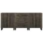 Preview: 3-tlg. Sideboards Schwarz 60x33x75 cm Massivholz Mango