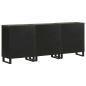 Preview: 3-tlg. Sideboards Schwarz 60x33x75 cm Massivholz Mango