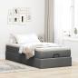 Preview: Ottoman-Bett mit Matratze Dunkelgrau 80x200 cm Stoff
