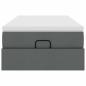 Preview: Ottoman-Bett mit Matratze Dunkelgrau 80x200 cm Stoff
