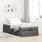 Preview: Ottoman-Bett mit Matratze Dunkelgrau 100x200 cm Stoff
