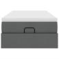Preview: Ottoman-Bett mit Matratze Dunkelgrau 100x200 cm Stoff