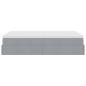 Preview: Ottoman-Bett mit Matratze Hellgrau 120x190 cm Stoff