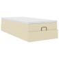 Preview: Ottoman-Bett mit Matratze Creme 100x200 cm Stoff