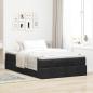 Preview: Ottoman-Bett mit Matratze Schwarz 120x200 cm Stoff