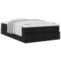 Preview: Ottoman-Bett mit Matratze Schwarz 120x200 cm Stoff