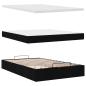 Preview: Ottoman-Bett mit Matratze Schwarz 120x200 cm Stoff