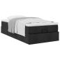 Preview: Ottoman-Bett mit Matratze Schwarz 90x190 cm Stoff