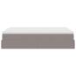 Preview: Ottoman-Bett mit Matratze Taupe 140x200 cm Stoff