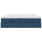 Preview: Ottoman-Bett mit Matratzen Blau 180x200 cm Stoff