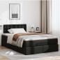 Preview: Ottoman-Bett mit Matratze Schwarz 120x190 cm Kunstleder