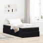 Preview: Ottoman-Bett mit Matratze Schwarz 90x190 cm Samt