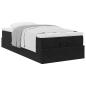 Preview: Ottoman-Bett mit Matratze Schwarz 90x190 cm Samt