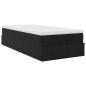 Preview: Ottoman-Bett mit Matratze Schwarz 90x190 cm Samt