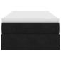 Preview: Ottoman-Bett mit Matratze Schwarz 90x190 cm Samt
