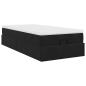 Preview: Ottoman-Bett mit Matratze Schwarz 90x190 cm Samt