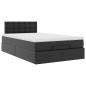 Preview: Ottoman-Bett mit Matratze Schwarz 120x200 cm Kunstleder