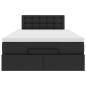 Preview: Ottoman-Bett mit Matratze Schwarz 120x200 cm Kunstleder