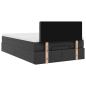 Preview: Ottoman-Bett mit Matratze Schwarz 120x200 cm Kunstleder