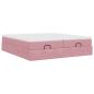 Preview: Ottoman-Bett mit Matratzen Rosa 180x200 cm Samt