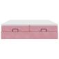 Preview: Ottoman-Bett mit Matratzen Rosa 180x200 cm Samt