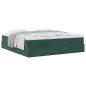 Preview: Ottoman-Bett mit Matratzen Dunkelgrün 180x200 cm Samt