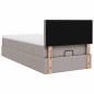Preview: Ottoman-Bett mit Matratze Taupe 90x200 cm Stoff