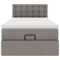 Preview: Ottoman-Bett mit Matratze Taupe 90x200 cm Stoff