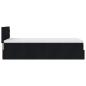Preview: Ottoman-Bett mit Matratze Schwarz 90x200 cm Stoff
