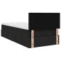 Preview: Ottoman-Bett mit Matratze Schwarz 90x200 cm Stoff