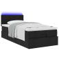 Preview: Ottoman-Bett mit Matratze Schwarz 90x200 cm Stoff