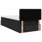 Preview: Ottoman-Bett mit Matratze Schwarz 100x200 cm Stoff
