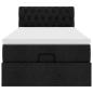 Preview: Ottoman-Bett mit Matratze Schwarz 100x200 cm Stoff