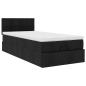Preview: Ottoman-Bett mit Matratze Schwarz 100x200 cm Stoff