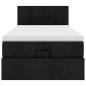 Preview: Ottoman-Bett mit Matratze Schwarz 100x200 cm Stoff