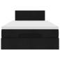 Preview: Ottoman-Bett mit Matratze Schwarz 120x190 cm Stoff