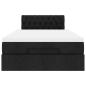 Preview: Ottoman-Bett mit Matratze Schwarz 120x190 cm Stoff