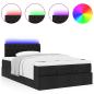 Preview: Ottoman-Bett mit Matratze Schwarz 120x200 cm Stoff
