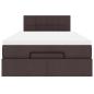 Preview: Ottoman-Bett mit Matratze Dunkelbraun 120x200 cm Stoff