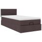 Preview: Ottoman-Bett mit Matratze Dunkelbraun 100x200 cm Stoff